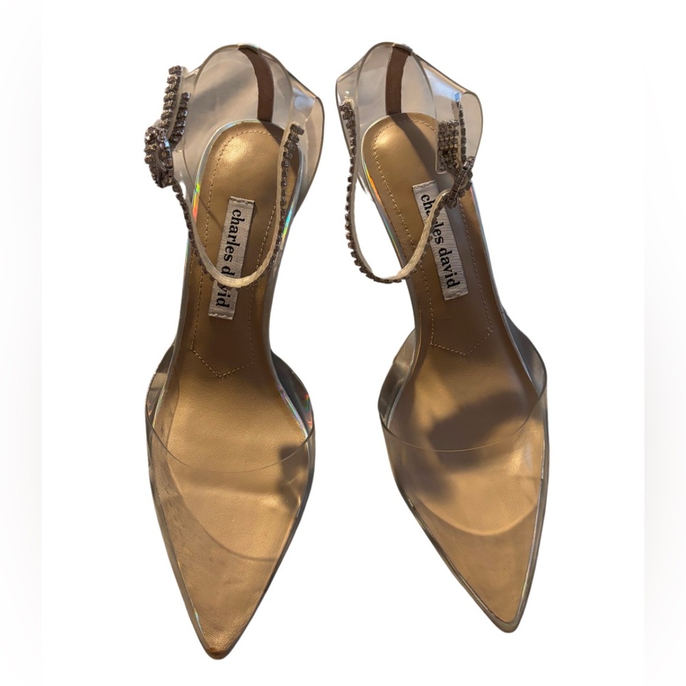 Charles David Acker Pumps with Embellished Ankle Strap